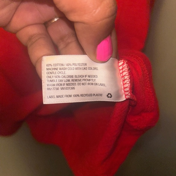 Mossimo shirt - red long sleeve crew neck lightweight cotton blend - Picture 6 of 6